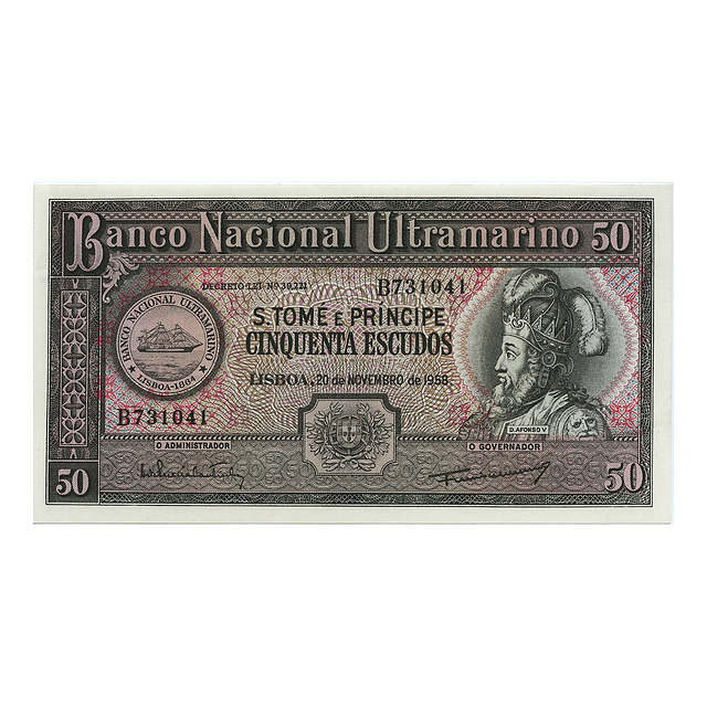 São Tomé e Principe - 50 Escudos 1958 Pick 37a