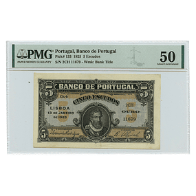 5 Escudos D. Alvaro Vaz de Almada 13.01.1925 PMG 50