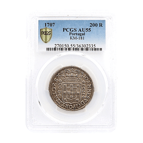 D. João  V - 12 Vinténs 240 Reis 1707 Prata