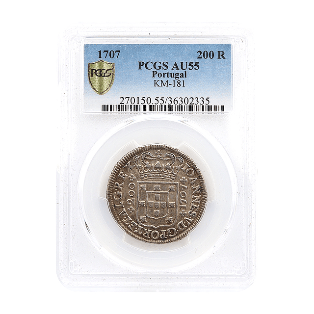 D. João  V - 12 Vinténs 240 Reis 1707 Prata