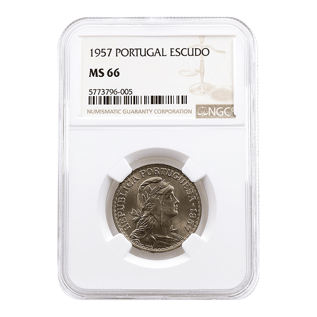 1 Escudo 1957 Alpaca - MS66 