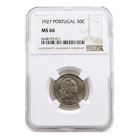 50 Centavos 1927 Alpaca - MS66