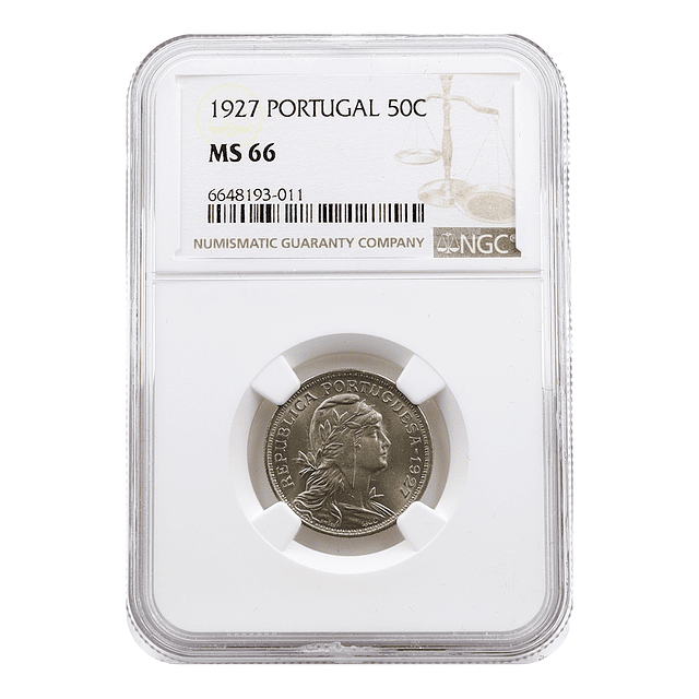 50 Centavos 1927 Alpaca - MS66