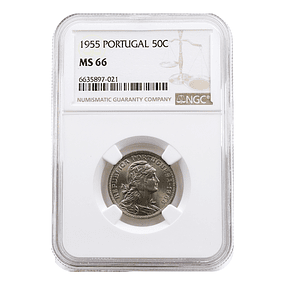 50 Centavos 1955 Alpaca - MS66