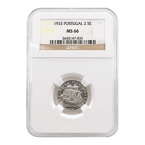 2.50 Escudos 1933 Prata - MS66