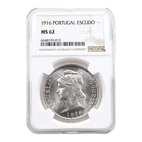 1 Escudo 1916 Prata - MS62