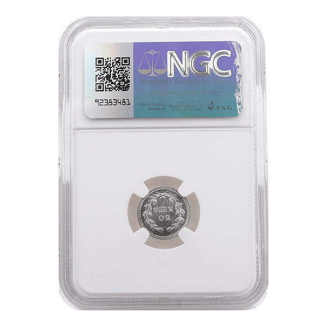 D. Carlos I - 50 Reis 1893 Prata - MS64