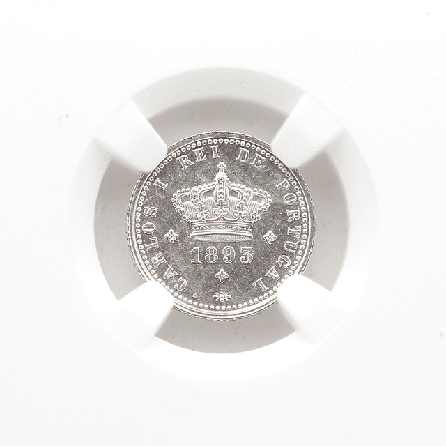 D. Carlos I - 50 Reis 1893 Prata - MS64