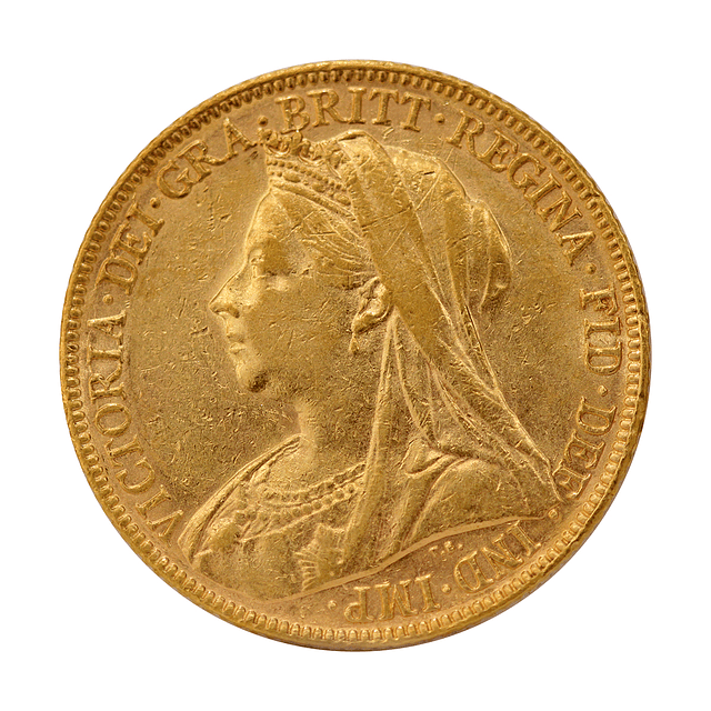 Reino Unido - 1/2 Libra Vitória Viuva Ouro