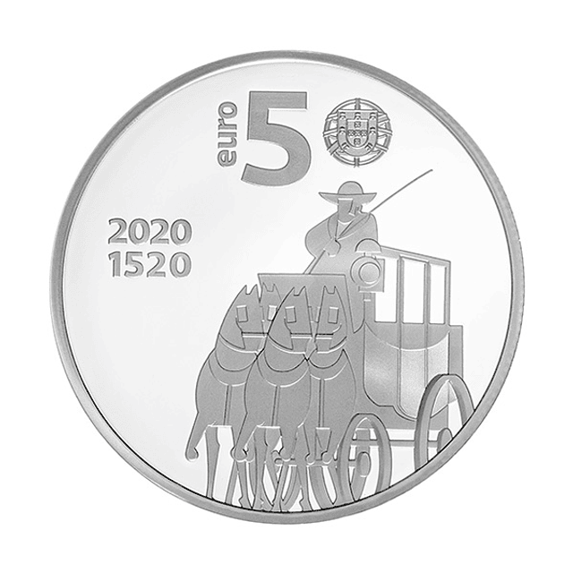 Rolo 20 x 5.00 Euros 500 Anos dos Correios em Portugal 2020 