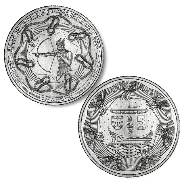 Rolo 20 x 5.00 Euro Ulisses - Astúcia e persistência 2024