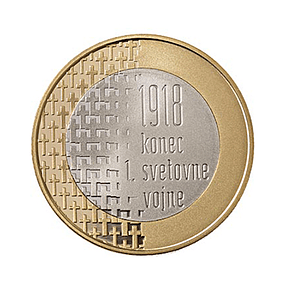 Eslovénia - 3 Euro 2018 Fim da 1º Guerra Mundial