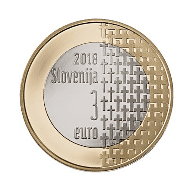 Eslovénia - 3 Euro 2018 Fim da 1º Guerra Mundial