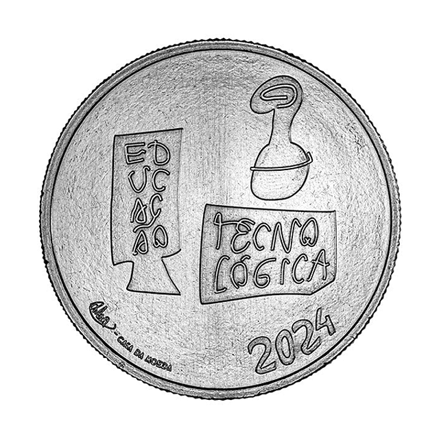 5.00 Euro Desenhar a Moeda - O Conhecimento 2024