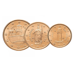 São Marino - Set 1, 2 e 5 Centimos 2006 