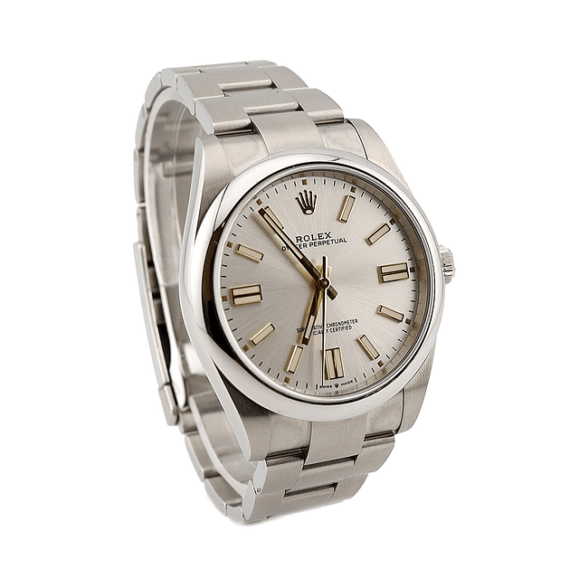 Rolex Oyster Perpetual 41 – Ref. 124300 – Mostrador Prata - (2021) 