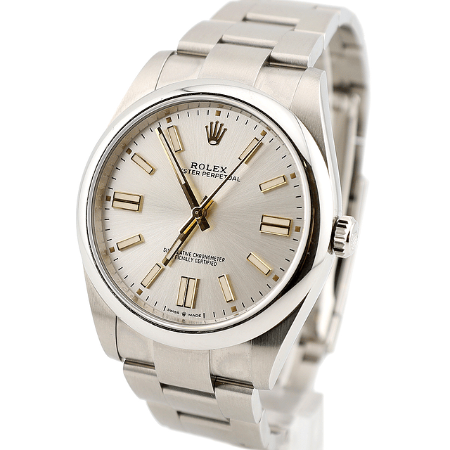 Rolex Oyster Perpetual 41 – Ref. 124300 – Mostrador Prata - (2021) 