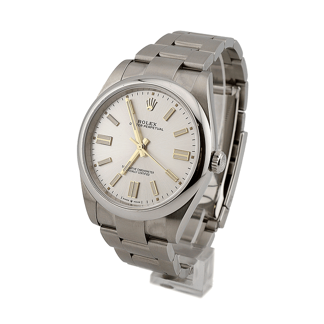 Rolex Oyster Perpetual 41 – Ref. 124300 – Mostrador Prata - (2021) 