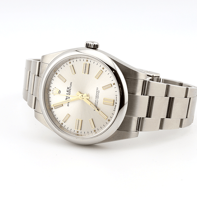 Rolex Oyster Perpetual 41 – Ref. 124300 – Mostrador Prata - (2021) 