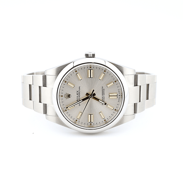 Rolex Oyster Perpetual 41 – Ref. 124300 – Mostrador Prata - (2021) 
