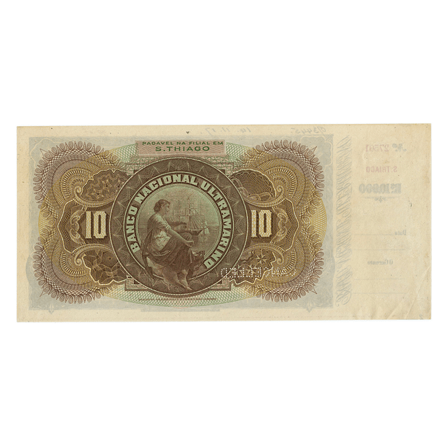 10 000 Réis do Banco Nacional Ultramarino – Cabo Verde - 1 de março de 1909  