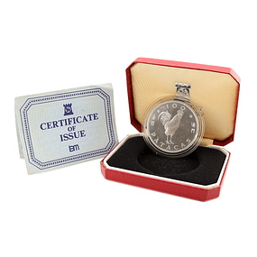 Macau - 100 Patacas 1981 Ano do Galo Prata-Proof 