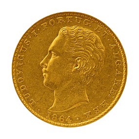 Moeda de Ouro de D. Luís I – 2000 Réis (1864)