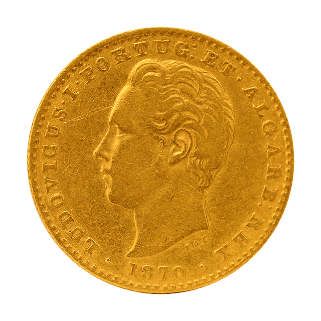 Moeda de Ouro de D. Luís I – 2000 Réis (1870) 
