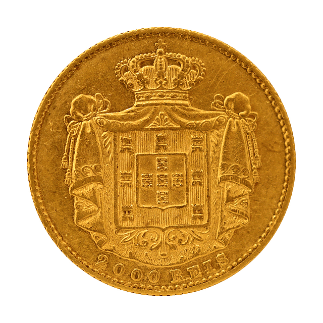 Moeda de Ouro de D. Luís I – 2000 Réis (1874)  