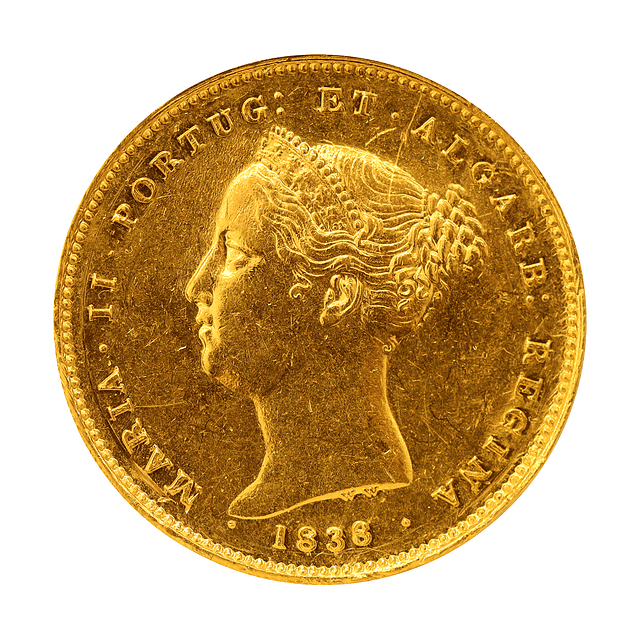D. Maria II - 5000 Reis 1838 Ouro