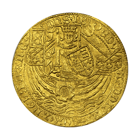 Gold Ryal (Rose‑Noble) de Edward IV – Emissão Continental Flamenga (c. 1495)