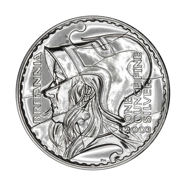 UK Britannia 2 Pounds 2003 1 Oz Prata