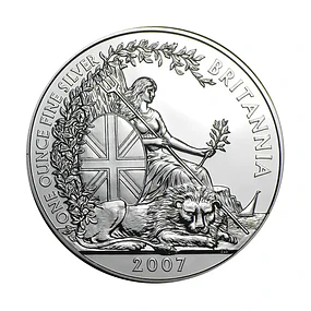 UK Britannia 2 Pounds 2007 1 Oz Prata 