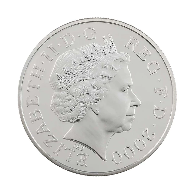 UK 5 Pounds 2000 Centenário da Rainha Mãe Prata-Proof