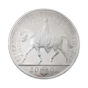 UK 5 Pounds 2002 Jubileu Prata-Proof 