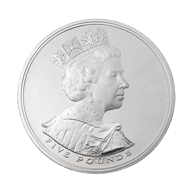 UK 5 Pounds 2002 Jubileu Prata-Proof 