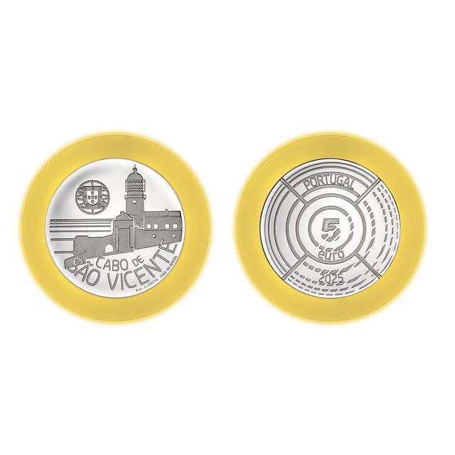 Prata-Proof - 5.00 Euro Cabo de São Vicente - Faróis de Portugal **28/04**