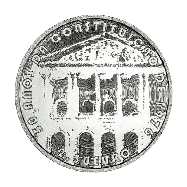 Proof - 2.50 Euro 50 Anos da Constituição de 1976 **Pré-Venda*