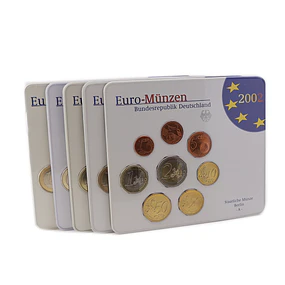 Alemanha - Serie Anual Euro 2002 (A,D,F,G,J) BNC