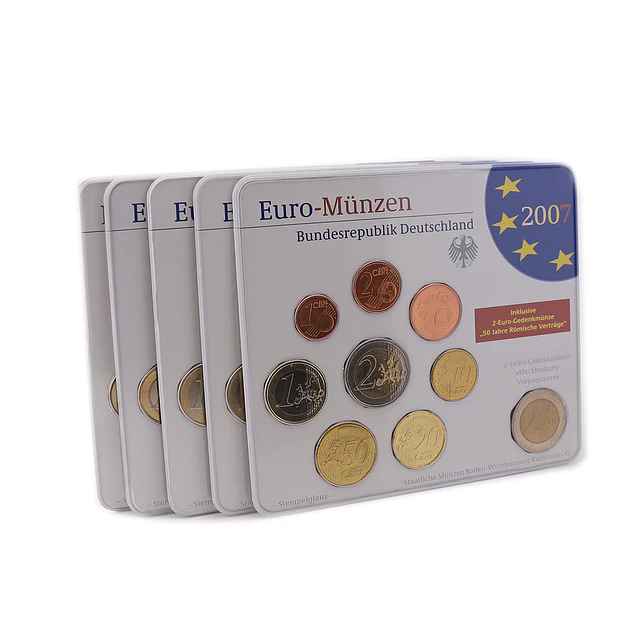 Alemanha - Serie Anual Euro 2007 (A,D,F,G,J) BNC 