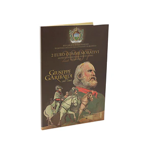 2 Euros São Marino 2007 – BNC – 200.º Aniversário do Nascimento de Giuseppe Garibaldi