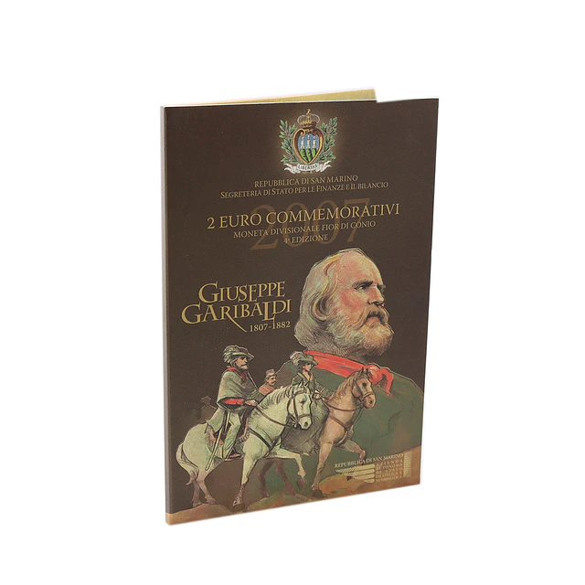 2 Euros São Marino 2007 – BNC – 200.º Aniversário do Nascimento de Giuseppe Garibaldi
