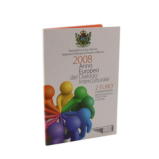2 Euros São Marino 2008 – BNC – Ano Europeu do Diálogo Intercultural