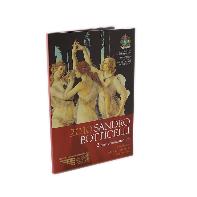 2 Euros São Marino 2010 – BNC – 500.º Aniversário da Morte de Sandro Botticelli