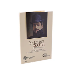 2 Euros São Marino – 2014 – BNC – 90.º Aniversário da Morte de Giacomo Puccini