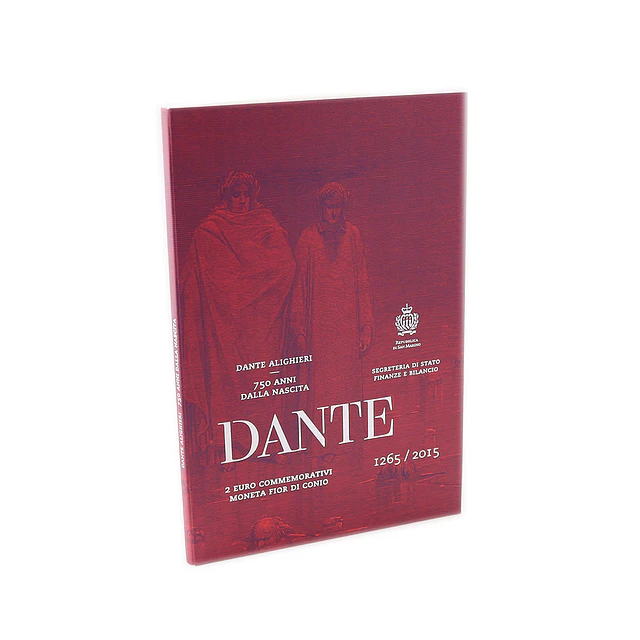 2 Euros São Marino – 2015 – BNC – 750.º Aniversário do Nascimento de Dante