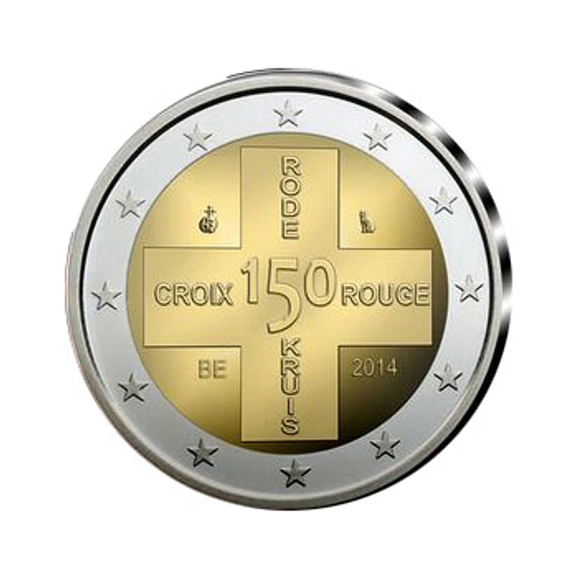 Bélgica - 2.00 Euros 150 Anos da Cruz Vermelha 2014