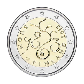 Finlândia - 2.00 Euros 2013 - 150º Aniversário do Parlamento