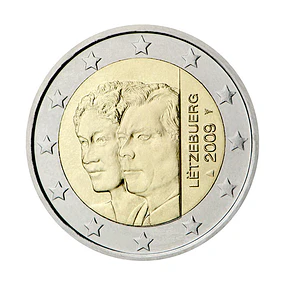 Luxemburgo - 2.00 Euros 2009 - Grão-Duque Henri e à Grã-Duquesa Charlotte 