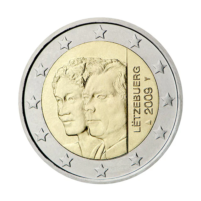 Luxemburgo - 2.00 Euros 2009 - Grão-Duque Henri e à Grã-Duquesa Charlotte 